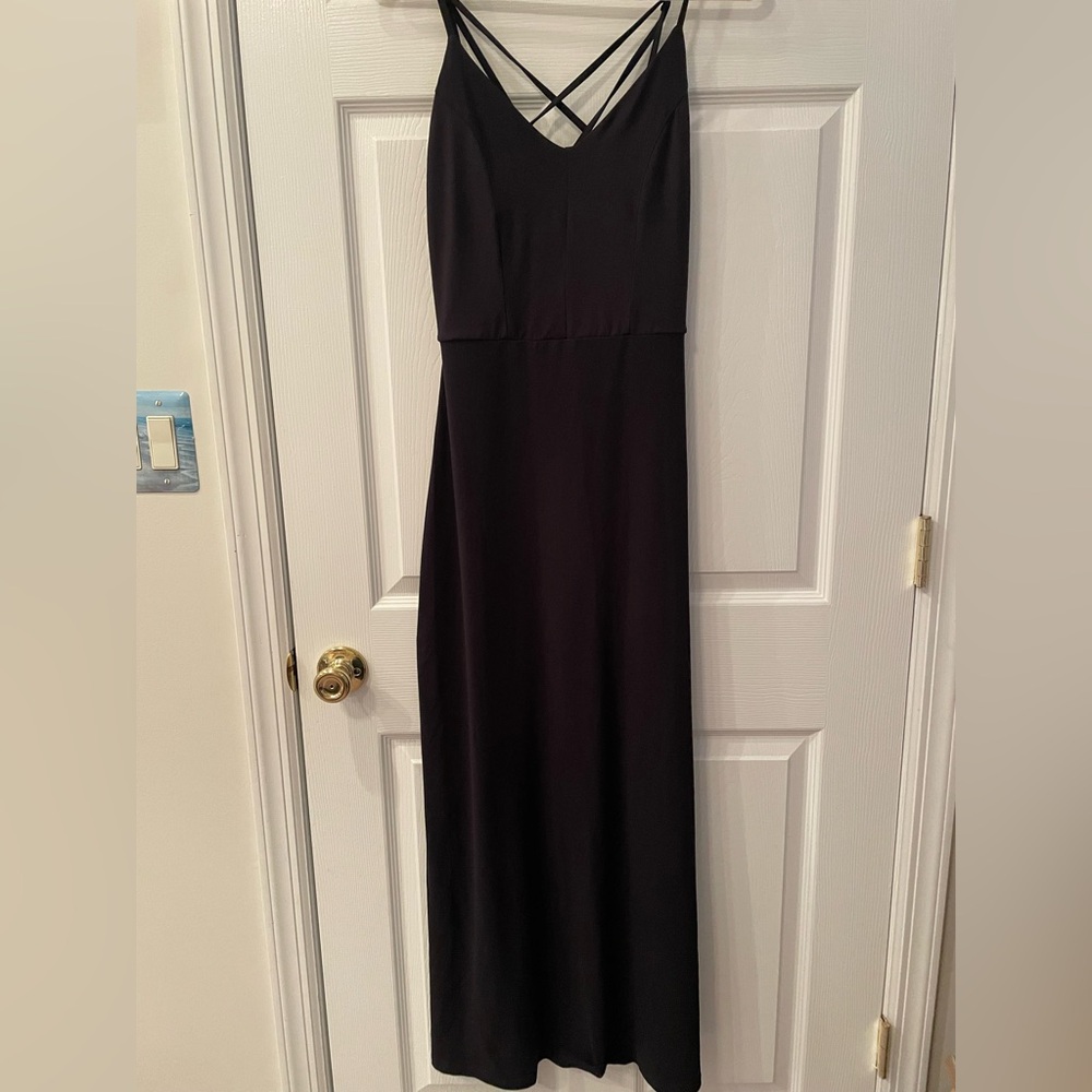 Market & Spruce Black Strappy Maxi Dress M